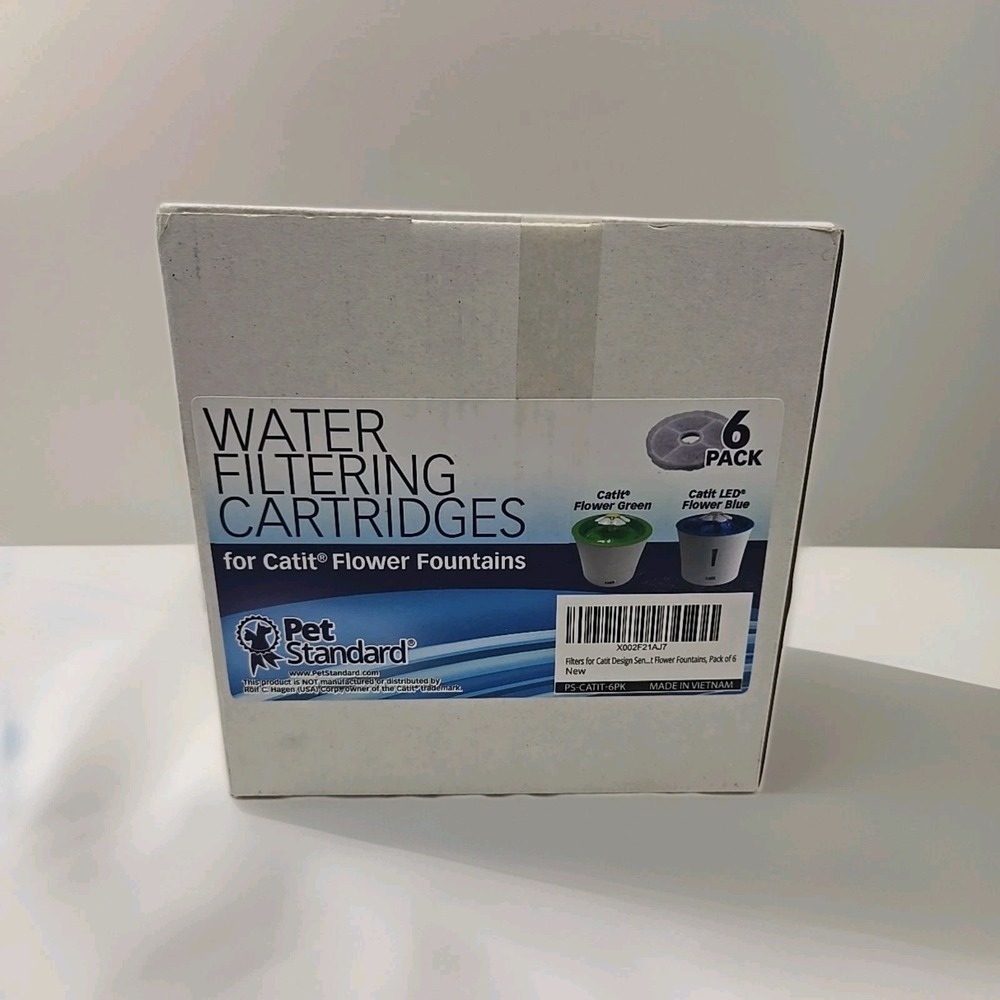 6 Pack Catit‎ Flower Fountain Water Filter Replacement Cartridges  New